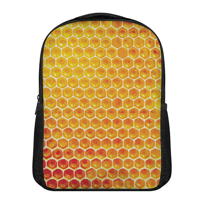 Honey Bee Hive Print Casual Backpack