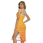 Honey Bee Hive Print Cross Back Cami Dress