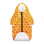 Honey Bee Hive Print Dog Zip Up Hoodie