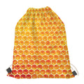 Honey Bee Hive Print Drawstring Bag