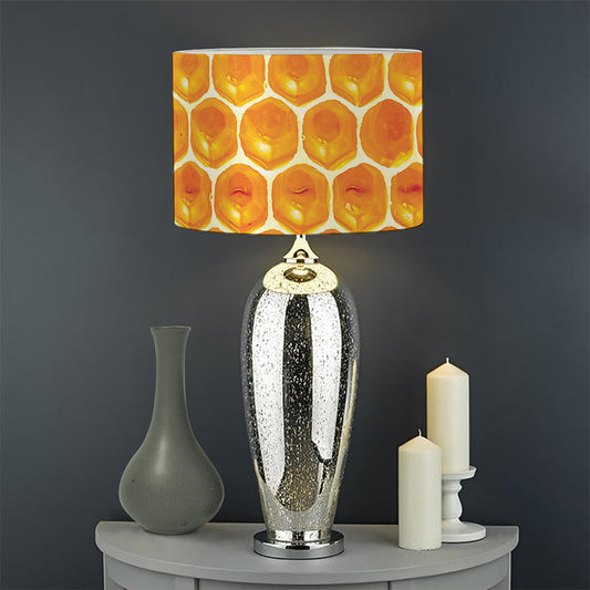 Honey Bee Hive Print Drum Lamp Shade