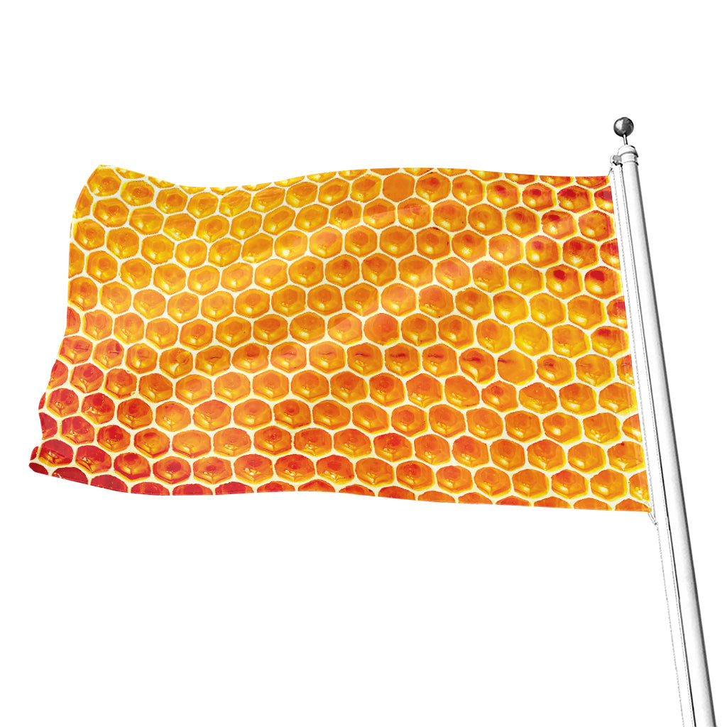 Honey Bee Hive Print Flag