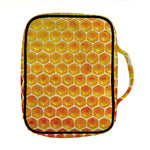 Honey Bee Hive Print Front Pocket Bible Bag