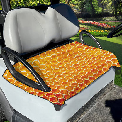 Honey Bee Hive Print Golf Cart Seat Cover