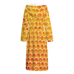 Honey Bee Hive Print Hooded Bathrobe