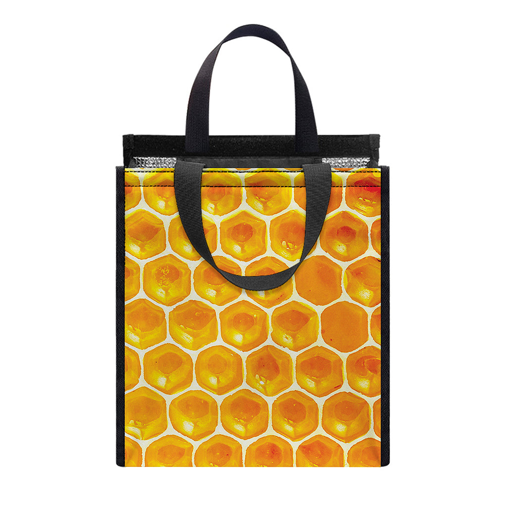 Honey Bee Hive Print Insulated Lunch Tote
