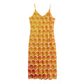 Honey Bee Hive Print Jersey Midi Cami Dress