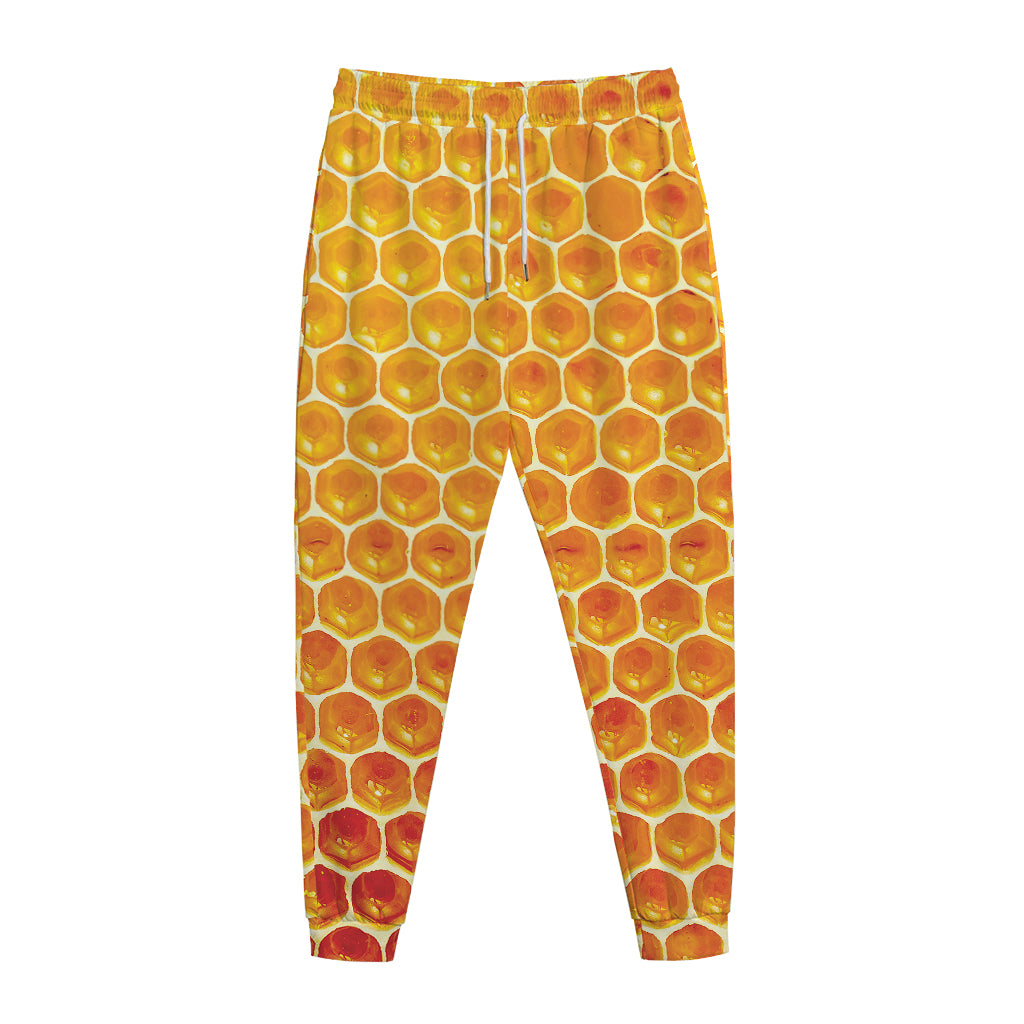 Honey Bee Hive Print Jogger Pants