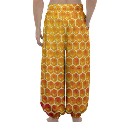 Honey Bee Hive Print Lantern Pants