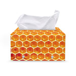 Honey Bee Hive Print Leather Tissue Box Cover