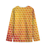 Honey Bee Hive Print Long Sleeve Short Coat