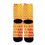 Honey Bee Hive Print Long Socks