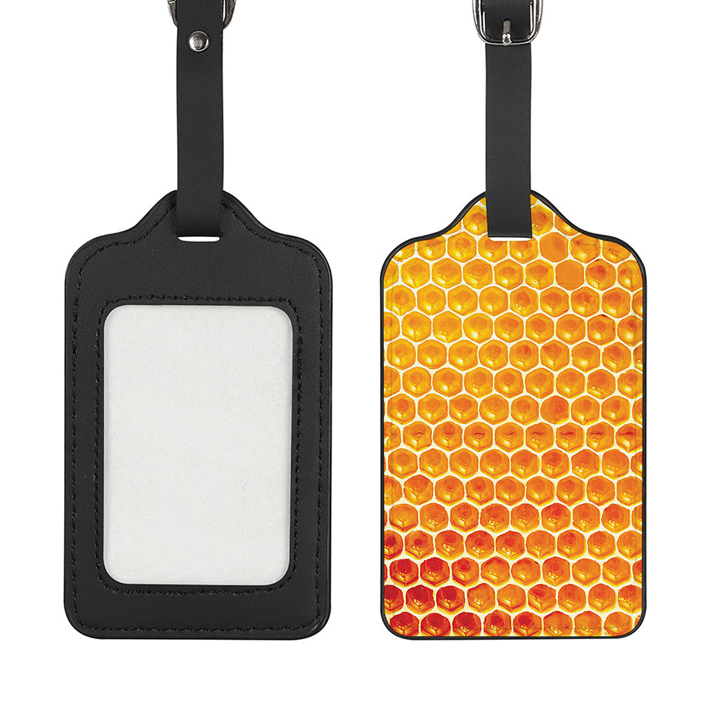 Honey Bee Hive Print Luggage Tag