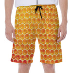 Honey Bee Hive Print Men's Beach Shorts