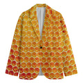 Honey Bee Hive Print Men's Blazer