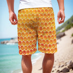 Honey Bee Hive Print Men's Cargo Shorts