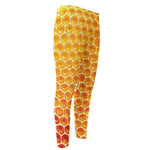 Honey Bee Hive Print Men's Compression Pants