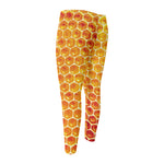 Honey Bee Hive Print Men's Compression Pants