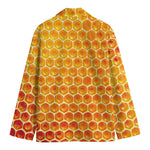 Honey Bee Hive Print Men's Cotton Blazer