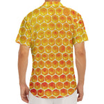 Honey Bee Hive Print Men's Deep V-Neck Shirt