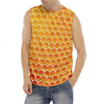 Honey Bee Hive Print Men's Fitness Tank Top