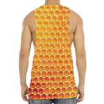 Honey Bee Hive Print Men's Muscle Tank Top