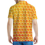 Honey Bee Hive Print Men's Polo Shirt