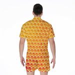 Honey Bee Hive Print Men's Rompers