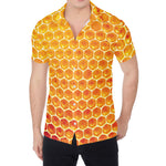 Honey Bee Hive Print Men's Shirt