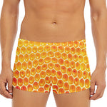 Honey Bee Hive Print Men's Short Boxer Briefs