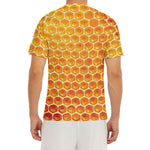 Honey Bee Hive Print Men's Short Sleeve Rash Guard