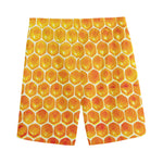 Honey Bee Hive Print Men's Sports Shorts