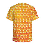 Honey Bee Hive Print Men's Sports T-Shirt