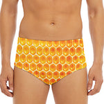 Honey Bee Hive Print Men's Triangle Swim Briefs