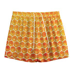 Honey Bee Hive Print Mesh Shorts