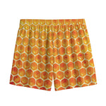 Honey Bee Hive Print Mesh Shorts
