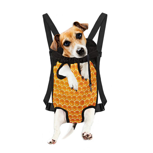 Honey Bee Hive Print Pet Carrier Backpack