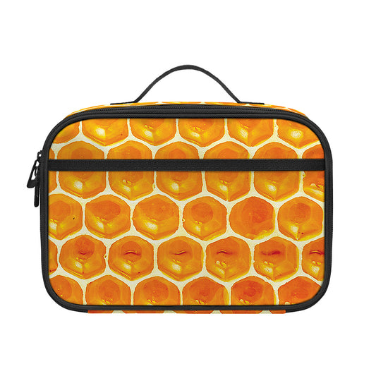 Honey Bee Hive Print Portable Lunch Bag