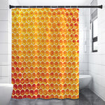 Honey Bee Hive Print Premium Shower Curtain