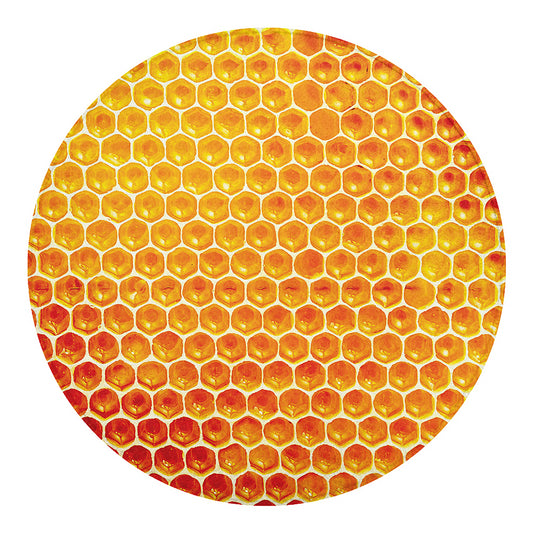 Honey Bee Hive Print Round Blanket
