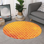 Honey Bee Hive Print Round Rug