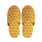 Honey Bee Hive Print Slippers