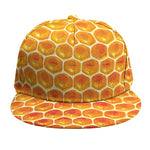 Honey Bee Hive Print Snapback Cap