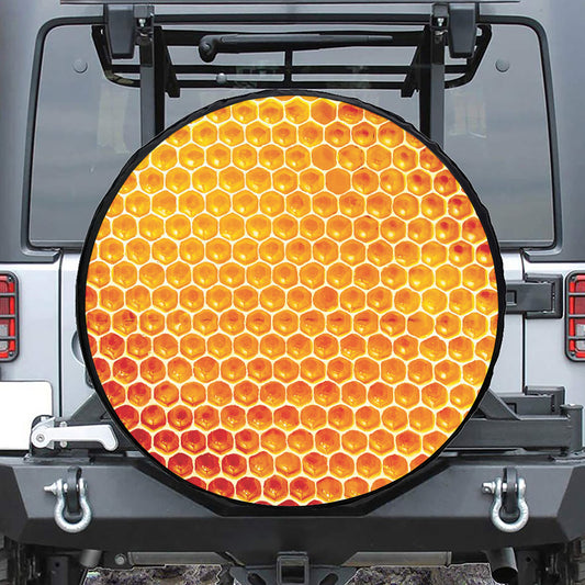 Honey Bee Hive Print Tire Cover