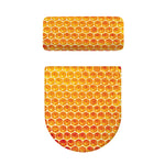 Honey Bee Hive Print Toilet Lid And Tank Cover Set