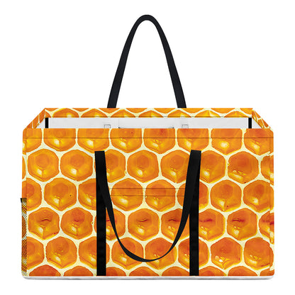 Honey Bee Hive Print Utility Tote Bag