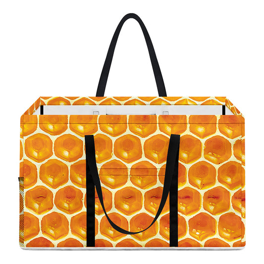 Honey Bee Hive Print Utility Tote Bag