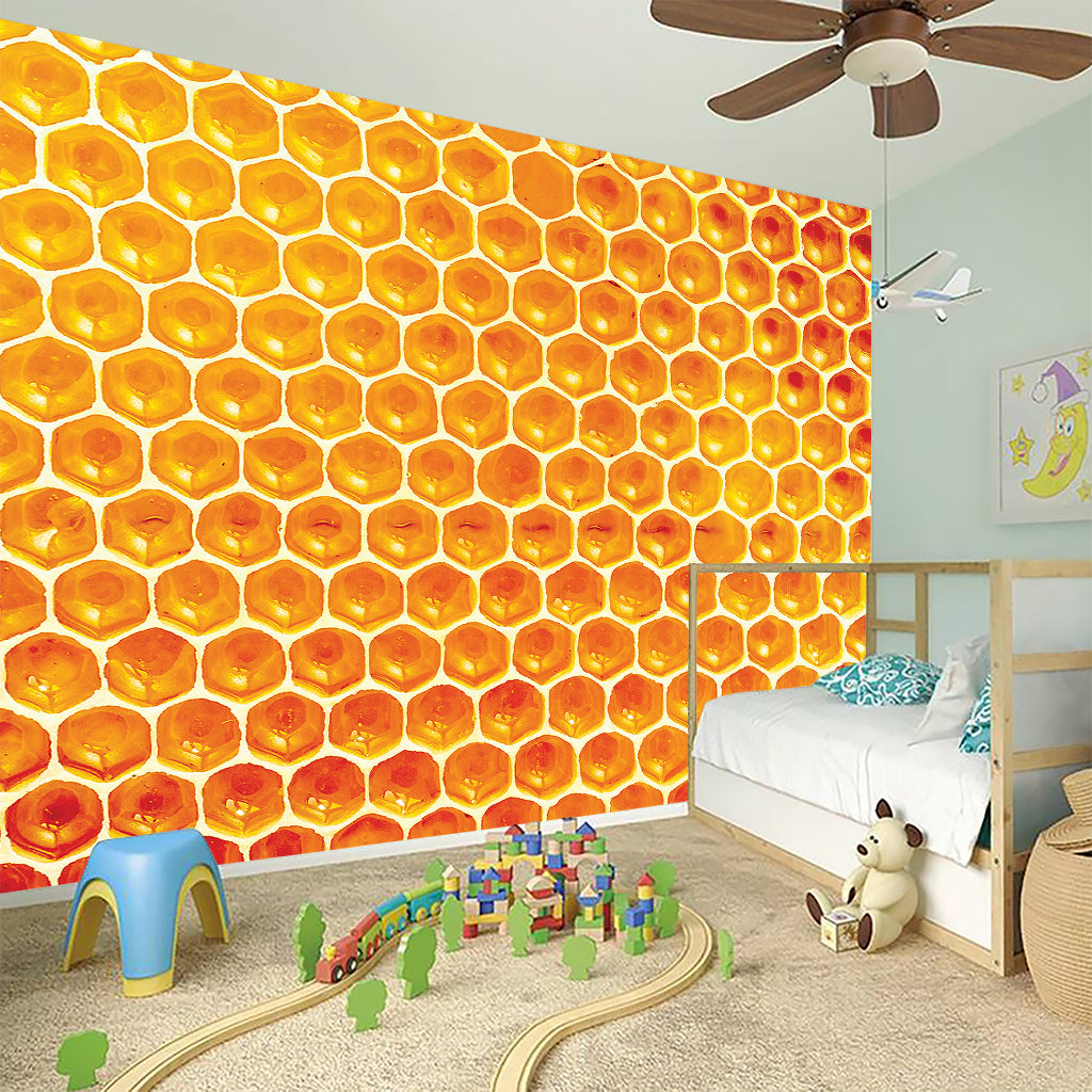 Honey Bee Hive Print Wall Sticker