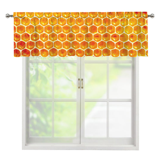 Honey Bee Hive Print Window Valance