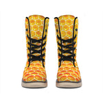 Honey Bee Hive Print Winter Boots